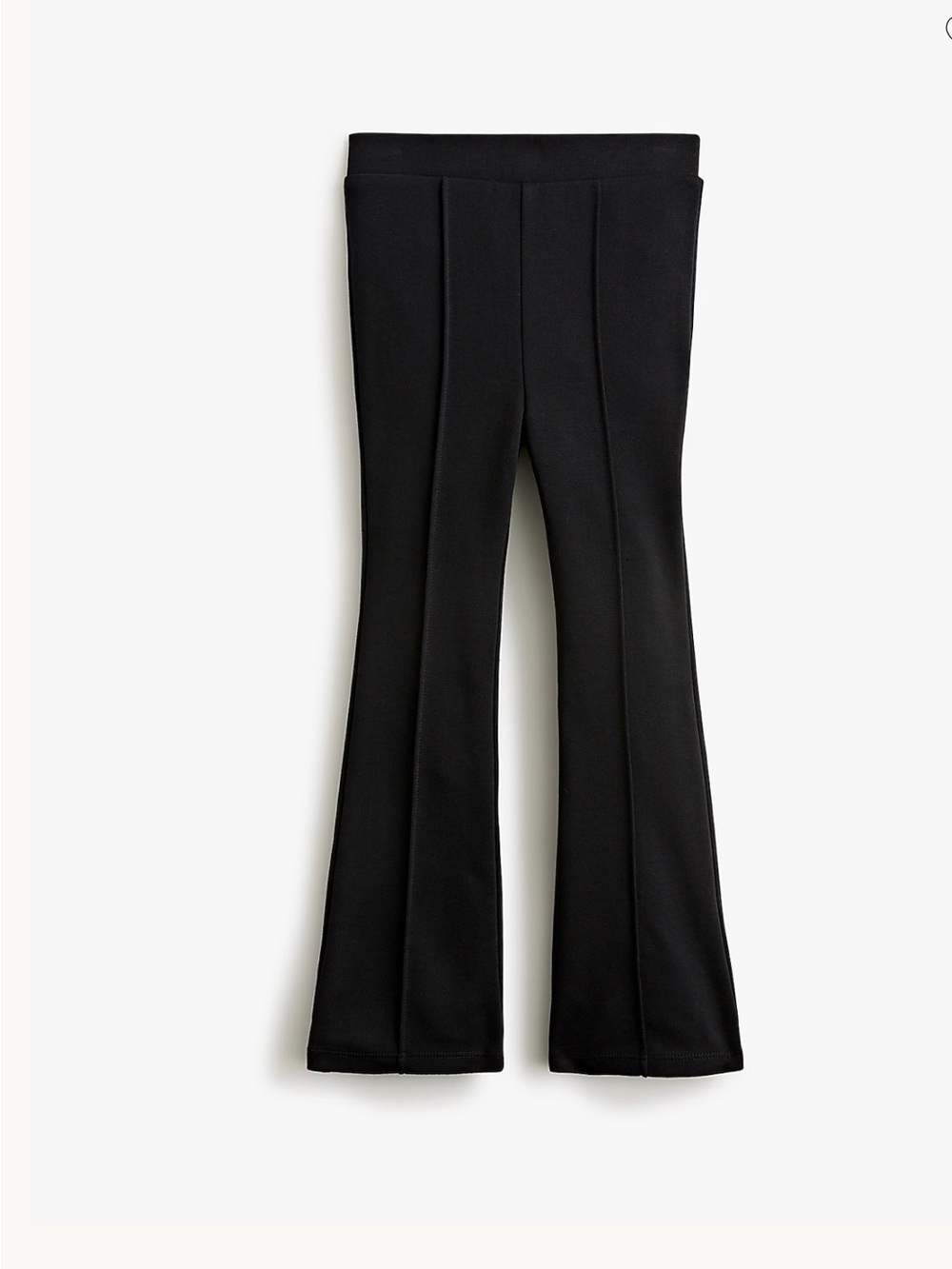J.Crew Factory Kick Crop Pull On Pants 8T Black Ponte Flare Stretch Pant